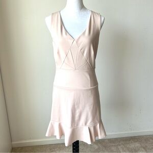 JENNIFER LOPEZ Sleeveless Knit Ruffled Hem Sheath Dress—SZ. 6